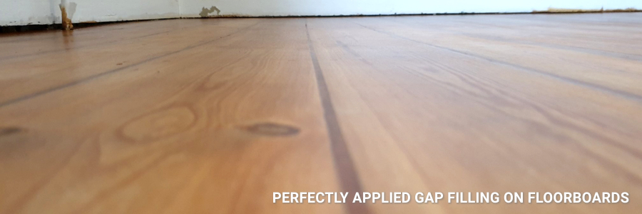 floorboards after gap filling