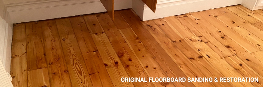 original pine floorboards after refinishing