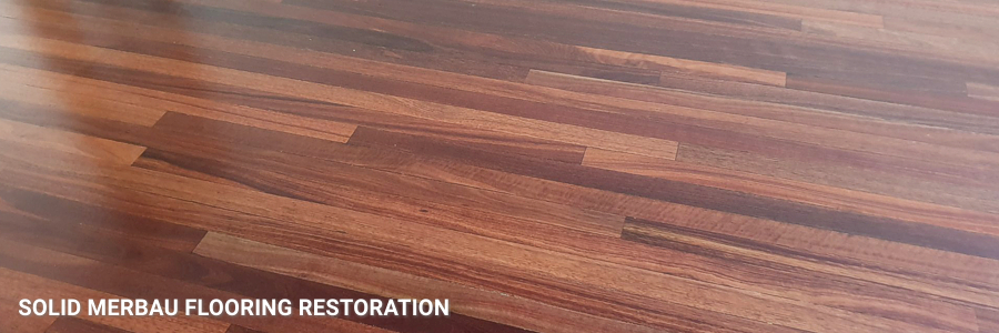 the smooth surface of merbau flooring after polishing