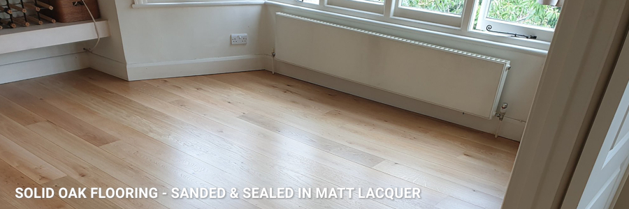 Solid Oak Flooring Sanding Sealing Matt Lacquer 5