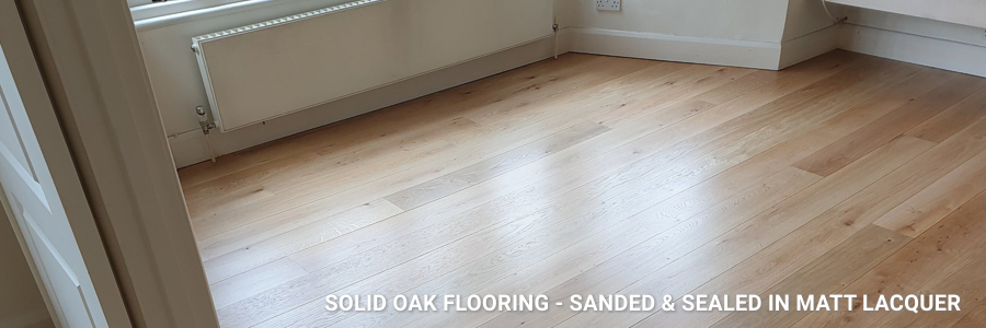 Solid Oak Flooring Sanding Sealing Matt Lacquer 7