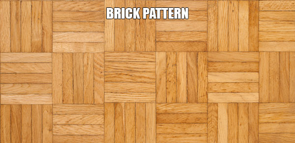 brick pattern of parquet flooring