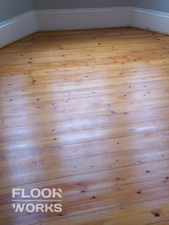 Floor refinishing project in Grove Park