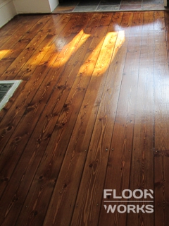 Floor refinishing project in Lower Holloway