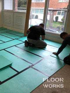 Floor renovation project in Totteridge