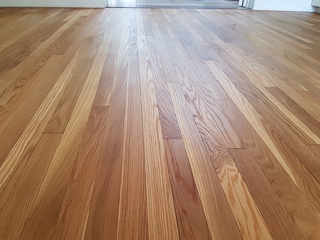 hardwood floor after sanding with buffing machine
