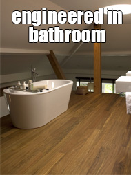 engineered wood flooring in bathroom