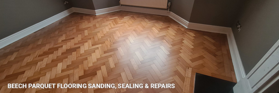 Beech Parquet Flooring Sanding And Sealing