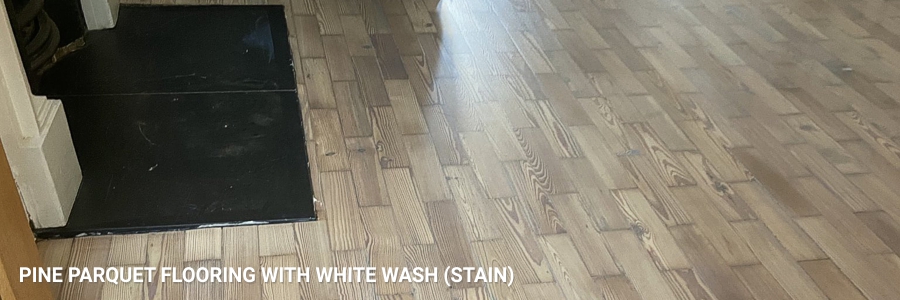 Parquet Flooring Pine White Wash Stain 4