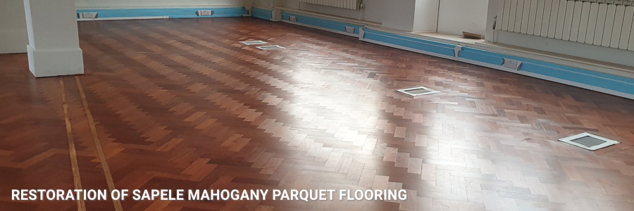 Parquet Flooring Sapele Sanding