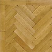 oak laid in herringbone pattern single border