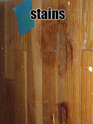 stain on wooden floor surface