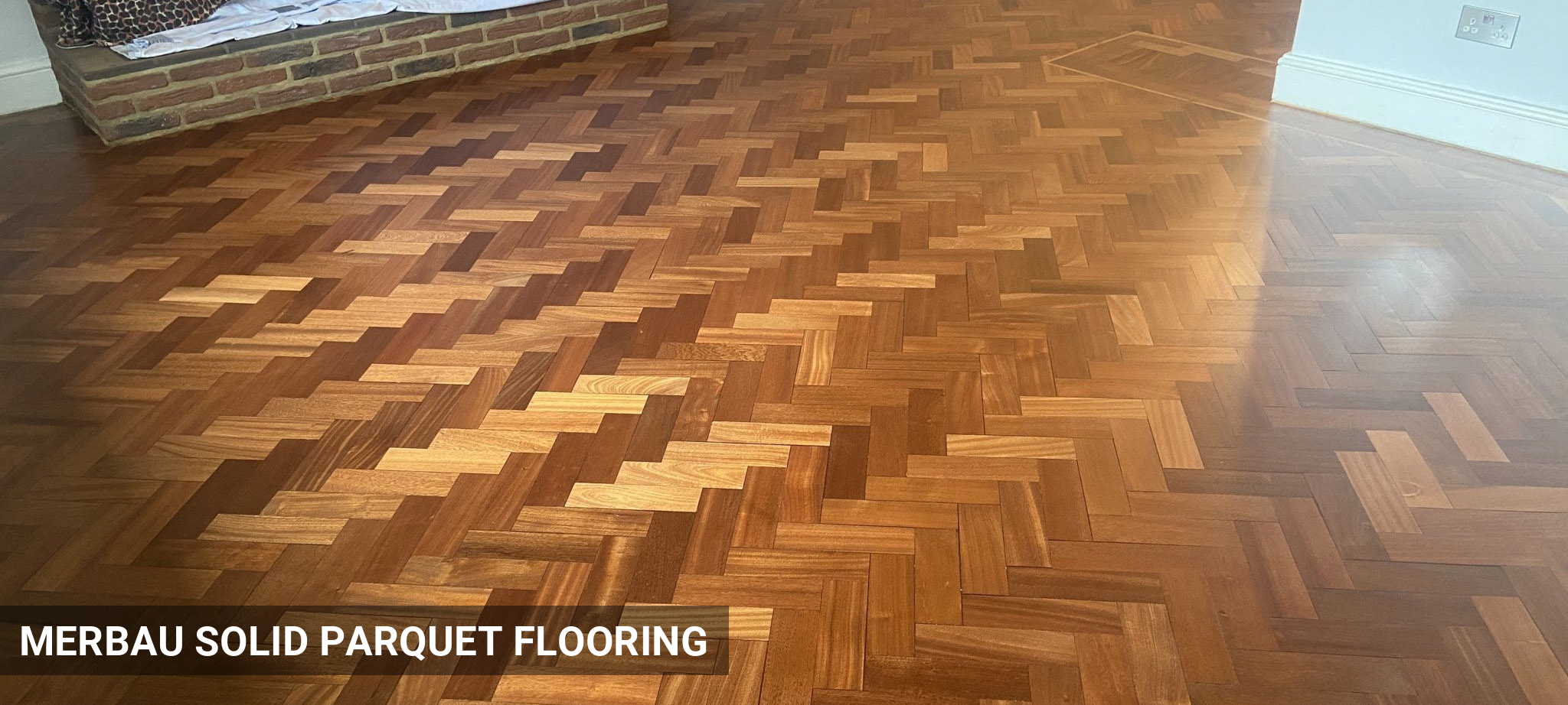 Parquet Flooring Restoration in Merbau Colour in Gerrards Cross