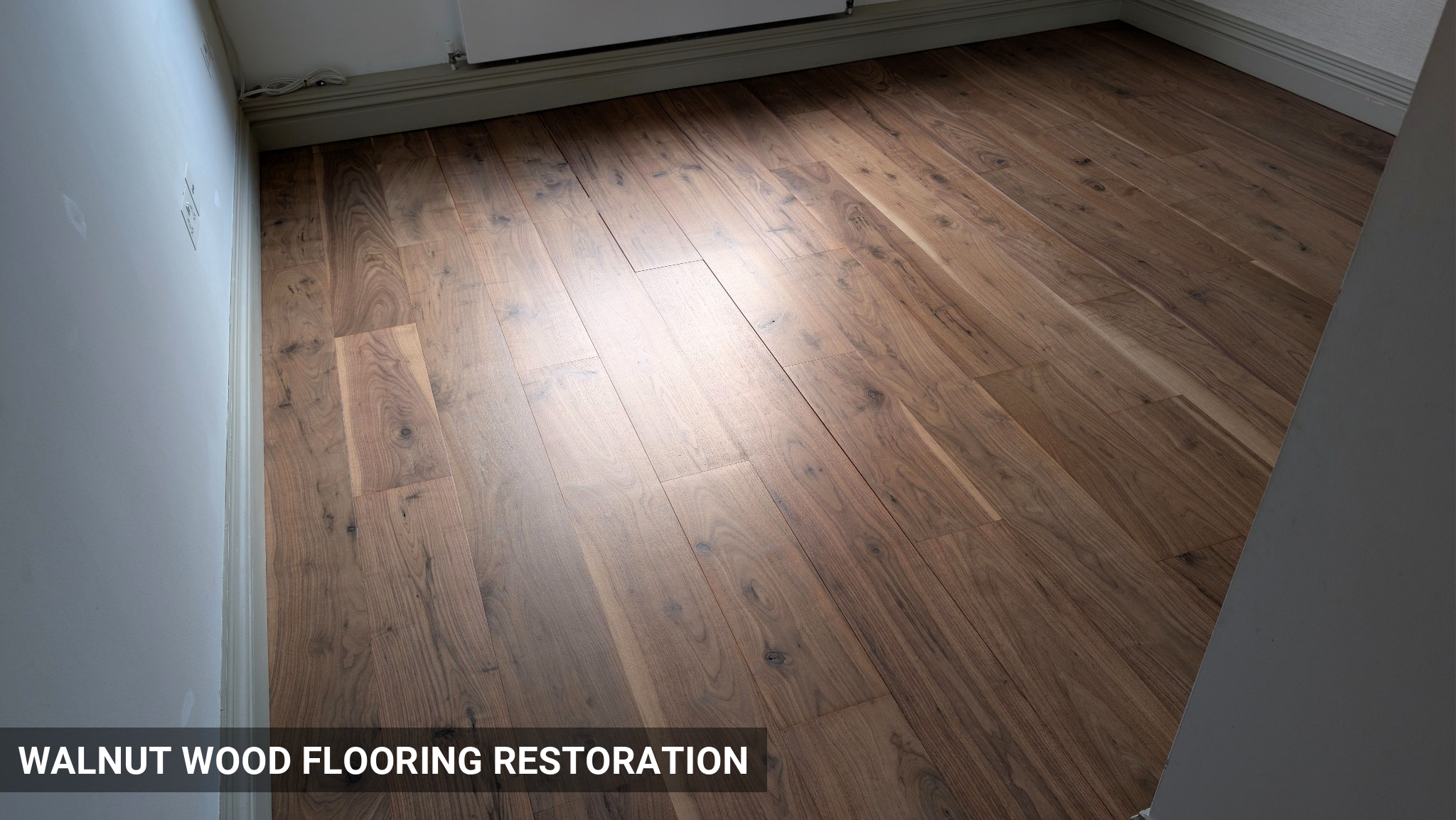 Beautifully Restored Walnut Wood Flooring in Hampstead