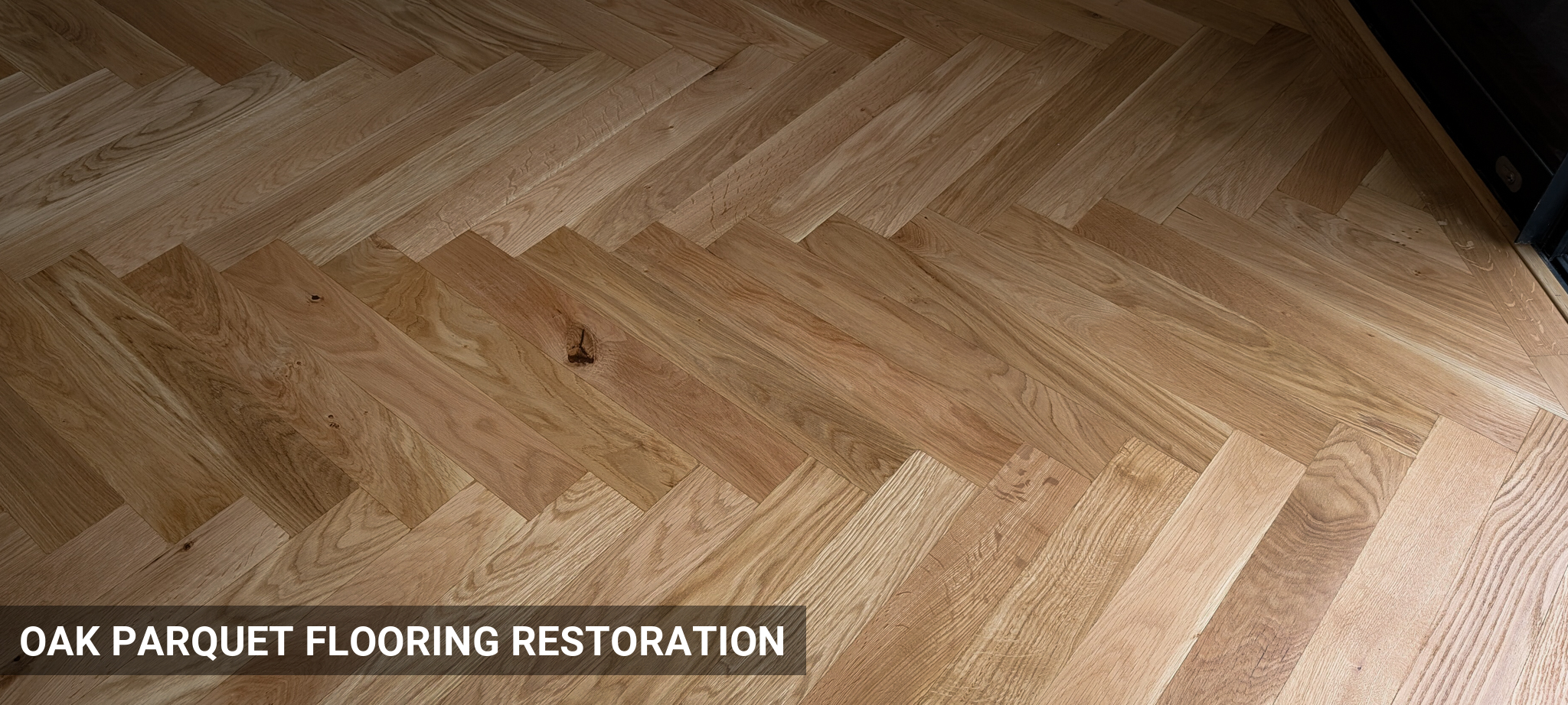 Herringbone Oak Parquet Flooring Restoration in Streatham