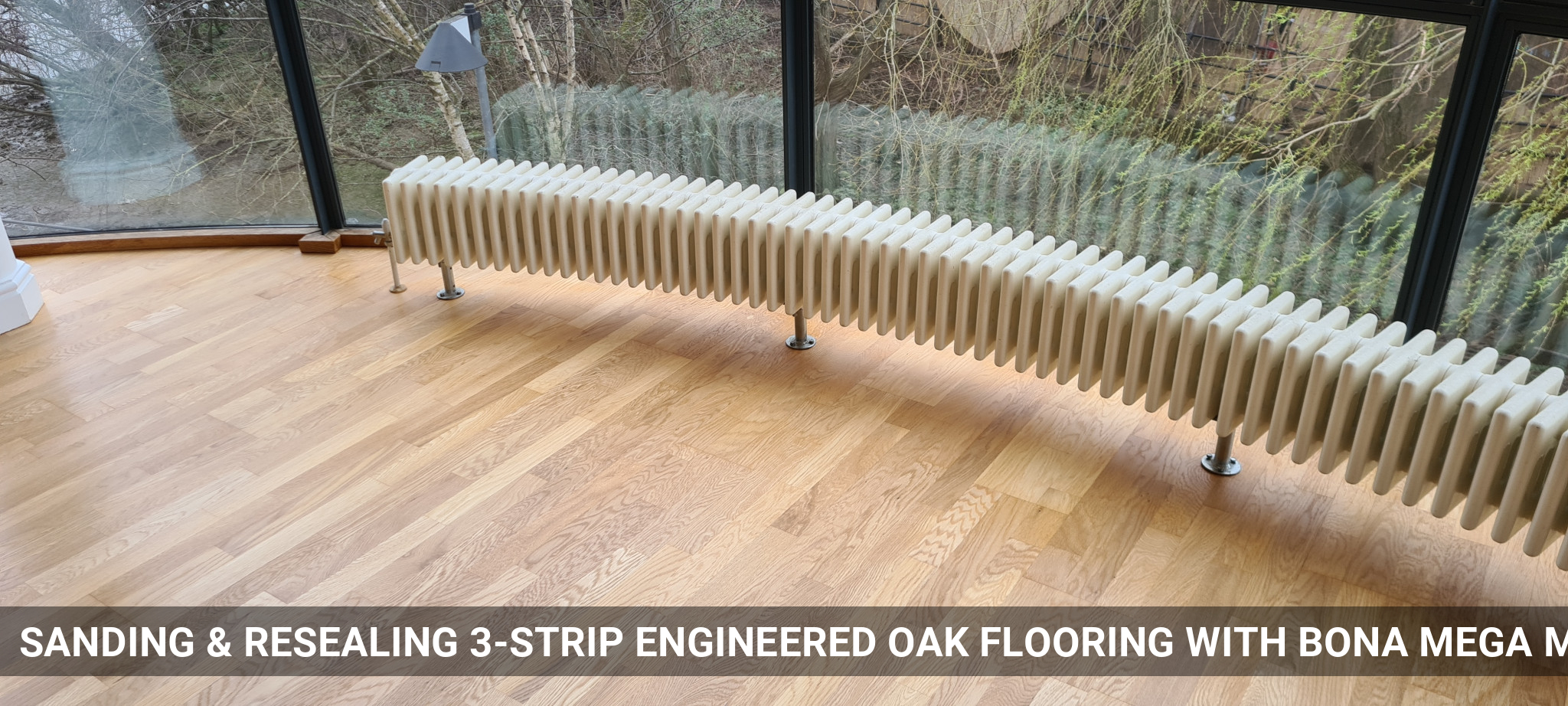 Sanding & Resealing 3-Strip Engineered Oak Flooring with Bona Mega Matt in Brentford