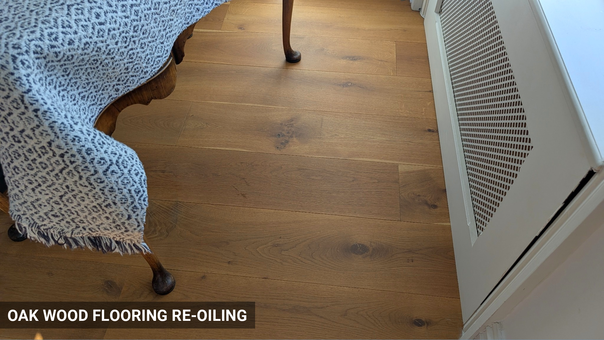 Oak Engineered Wood Flooring Re-Oiling in Pimlico