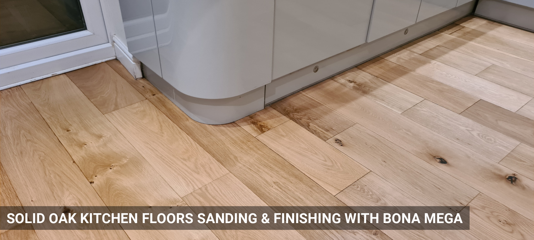 Solid Oak Kitchen Floors Sanding & Finishing with Bona Mega in Forest Gate