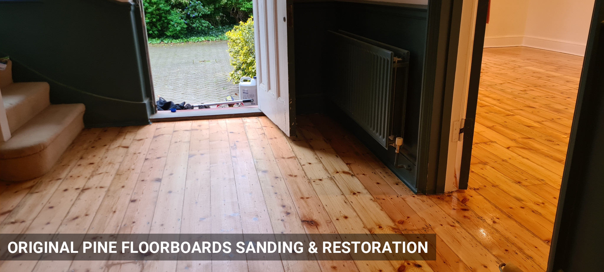 Original Pine Floorboards Sanding & Restoration in Esher