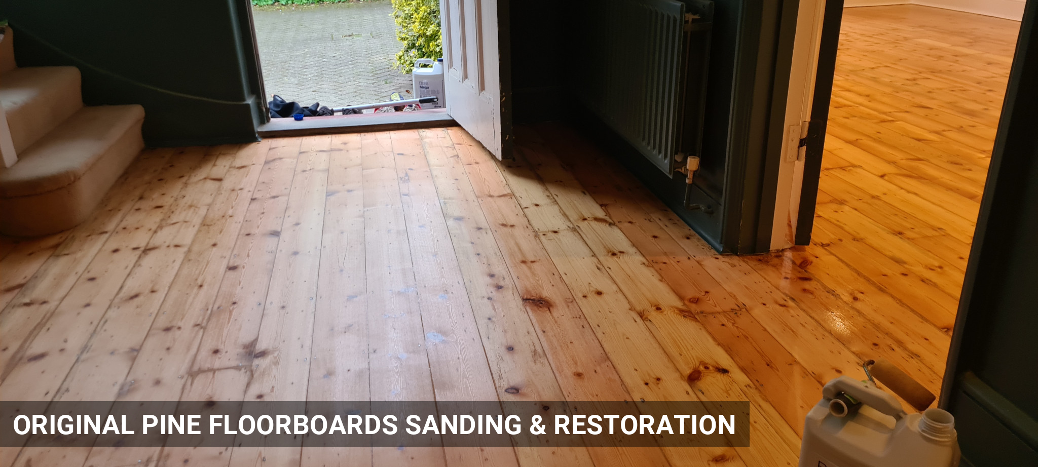 Original Pine Floorboards Sanding & Restoration in Esher