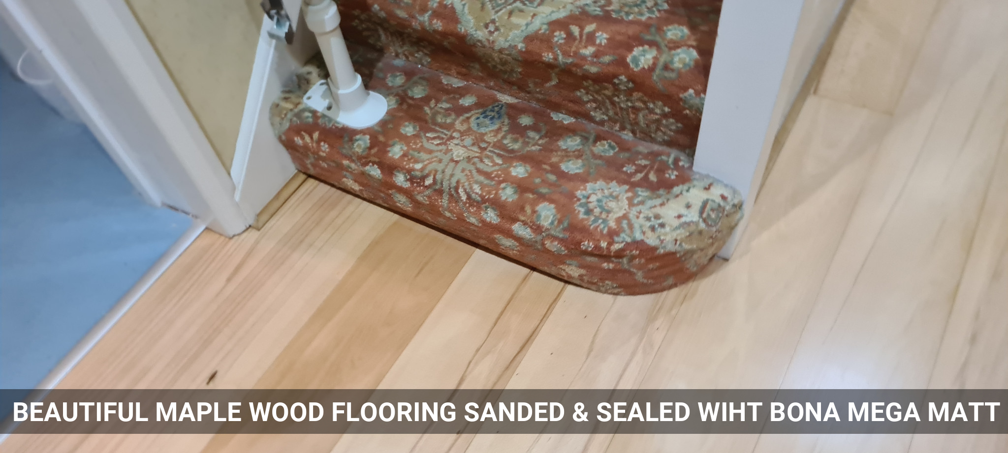 Beautiful Maple Wood Flooring Sanded & Sealed wiht Bona Mega Matt in Chigwell