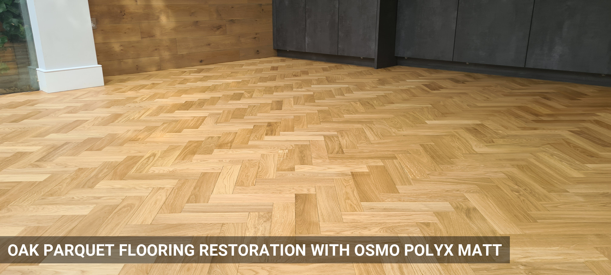 Oak Parquet Wood Flooring Refinished with Matt Hardwax-Oil in Battersea