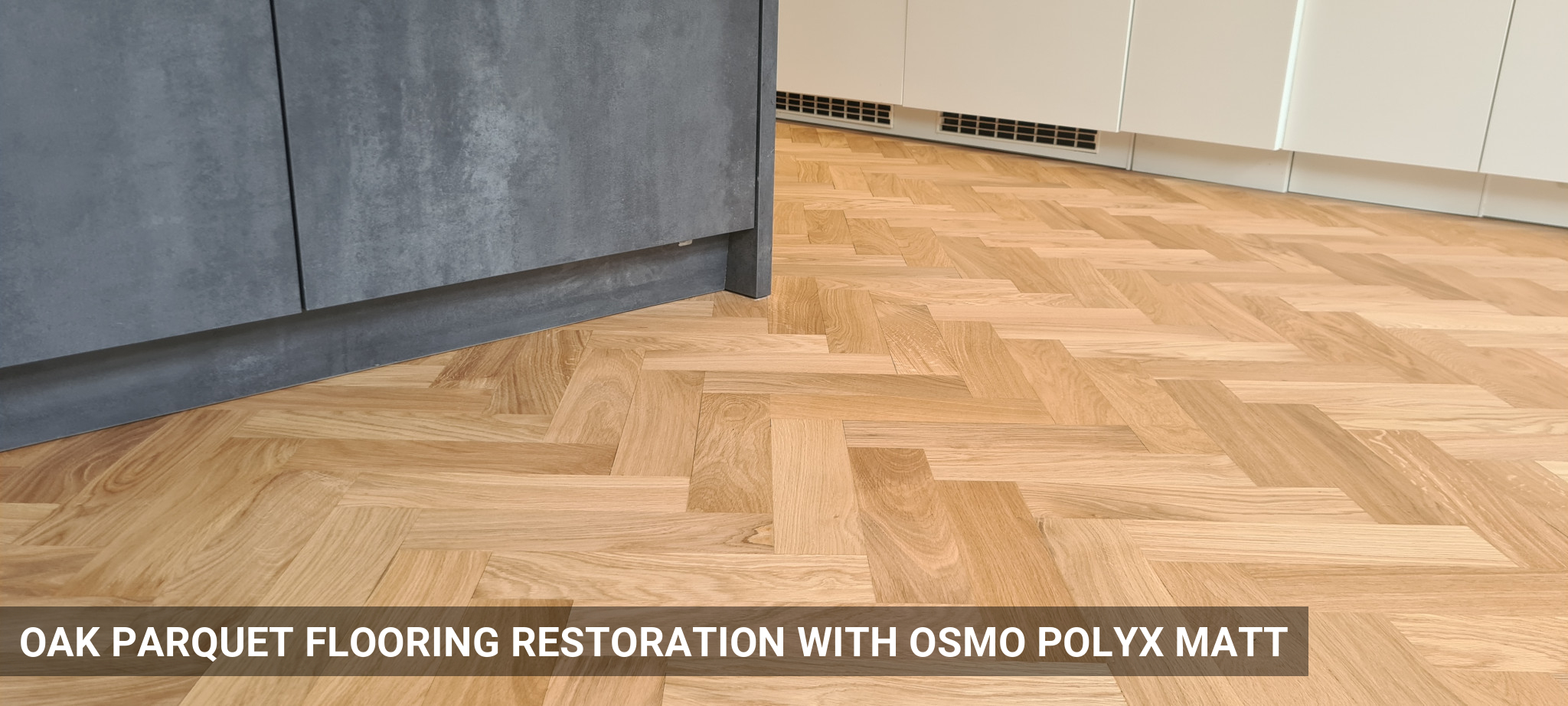 Oak Parquet Wood Flooring Refinished with Matt Hardwax-Oil in Battersea